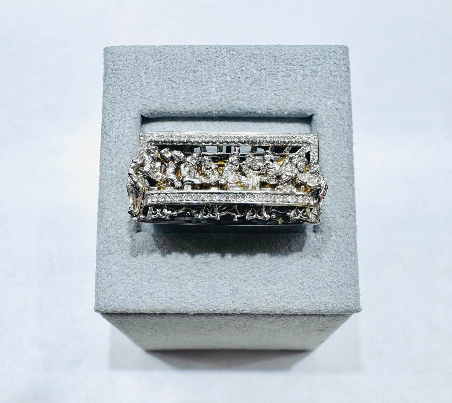 10K WHITE GOLD MEN’S NATURAL DIAMOND RING 0.50CT, SIZE: 10