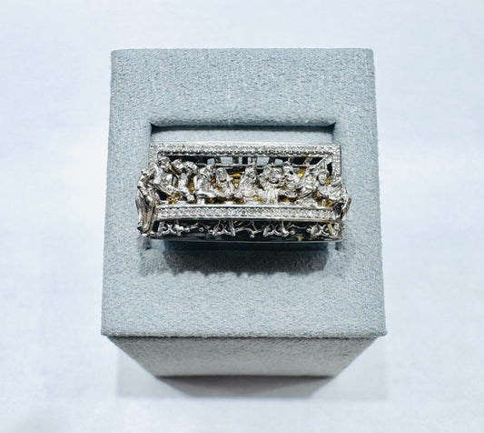 10K WHITE GOLD MEN’S NATURAL DIAMOND RING 0.50CT, SIZE: 10