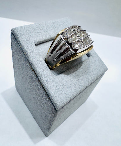 14K GOLD MEN’S NATURAL DIAMOND RING 1.50, SIZE: 9.5