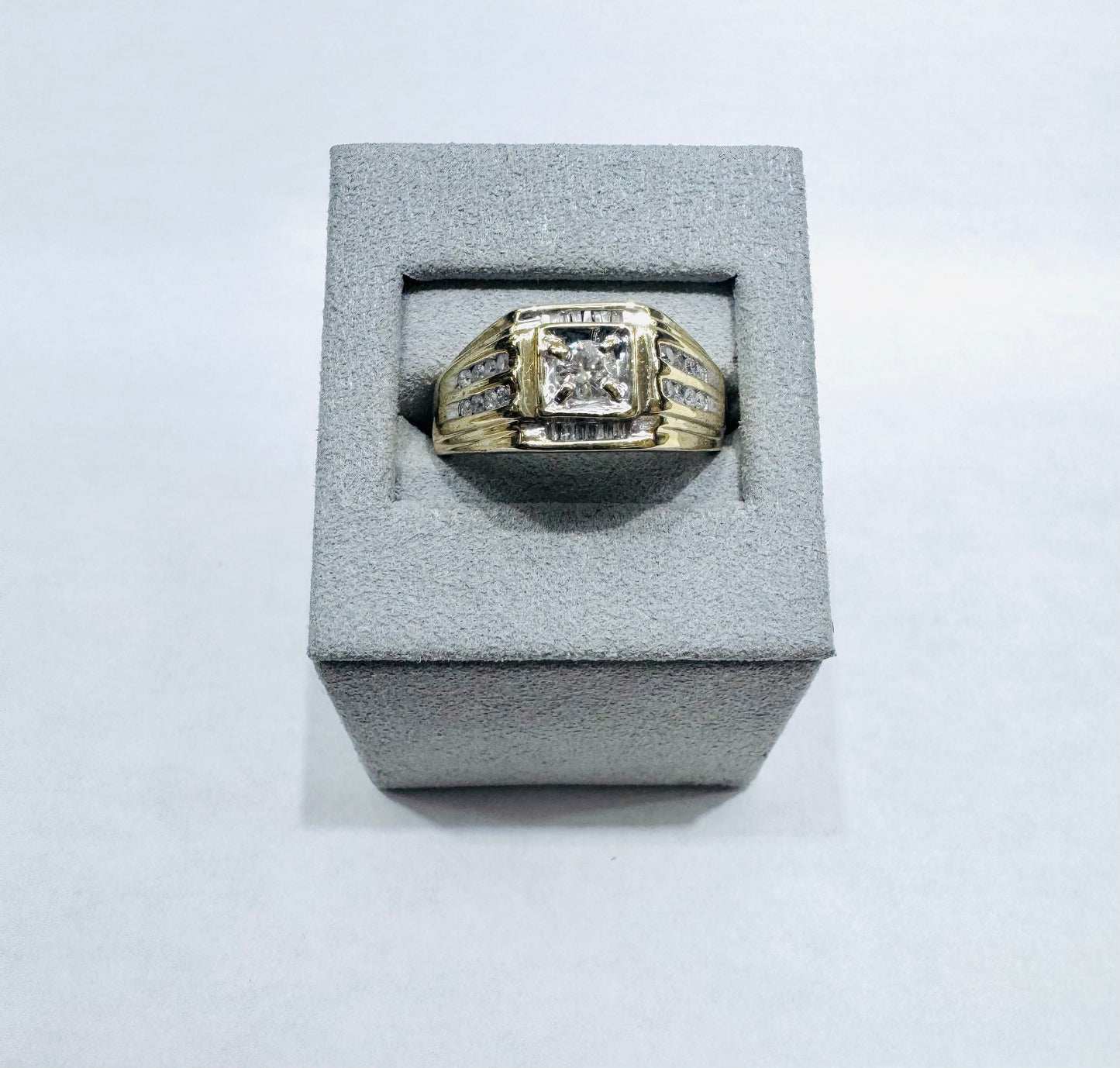 10K GOLD MEN’S NATURAL DIAMOND RING 0.50CT, SIZE: 11.5