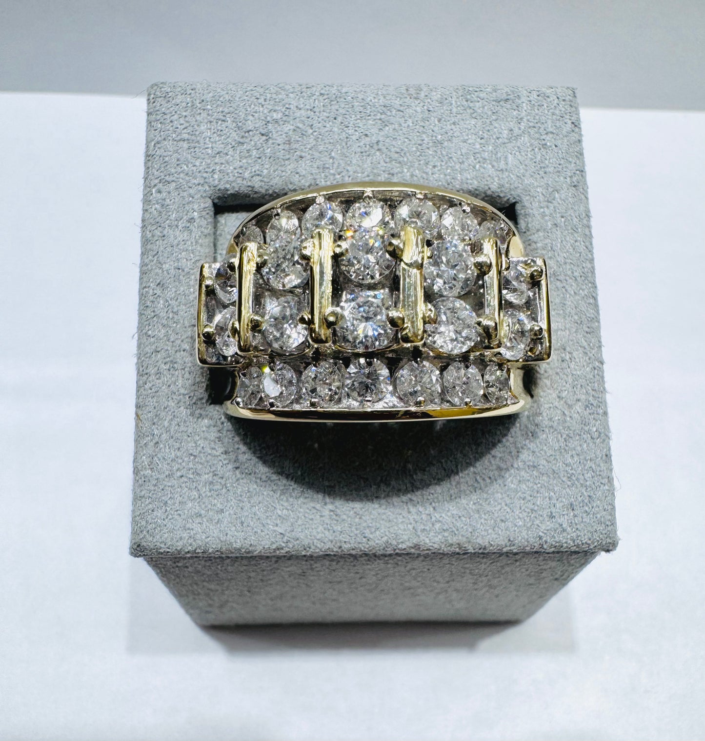 10K GOLD MEN’S DIAMOND RING 5CT, SIZE: 8