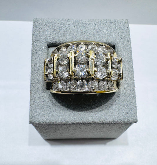 10K GOLD MEN’S DIAMOND RING 5CT, SIZE: 8