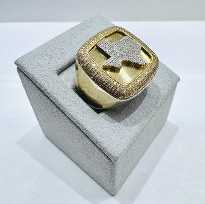 10K GOLD MEN’S NATURAL DIAMOND TEXAS RING 0.60CTW, SIZE: 9.5