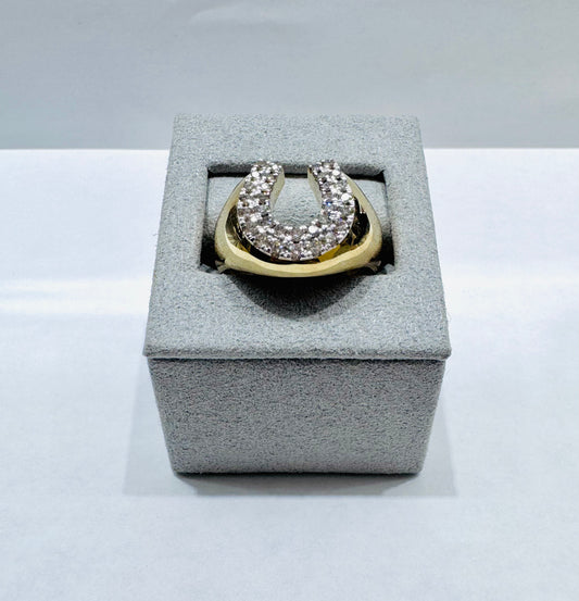 10K GOLD MEN’S NATURAL DIAMOND RING 0.75CT, SIZE: 10