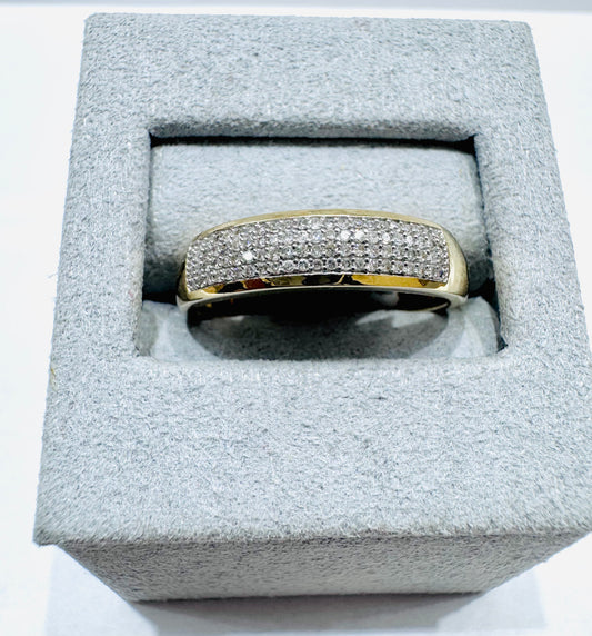 10K GOLD MEN’S NATURAL DIAMOND RING 0.25CT, SIZE: 10