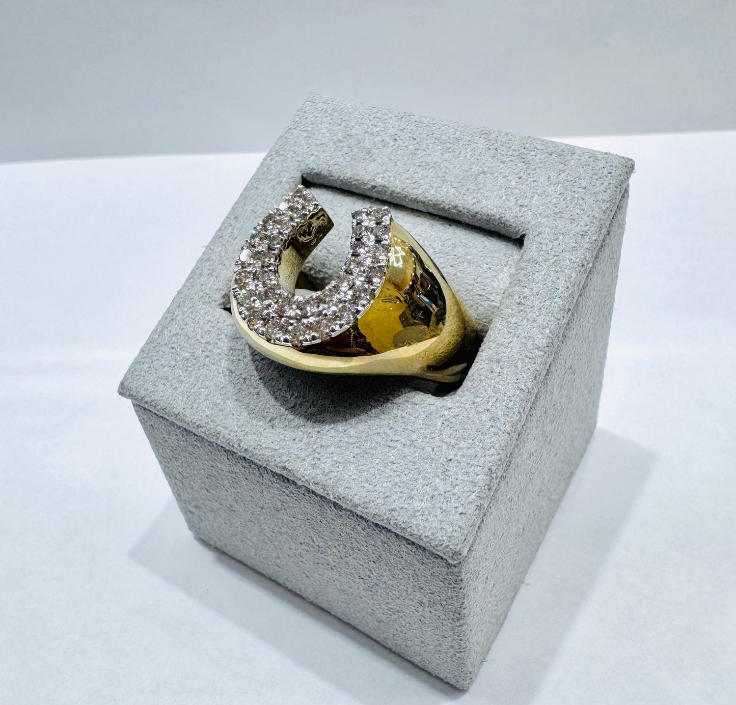 10K GOLD MEN’S NATURAL DIAMOND RING 0.75CT, SIZE: 10