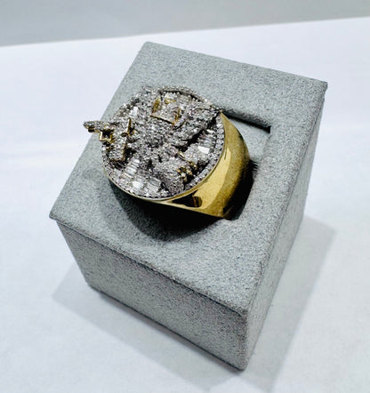 10K GOLD MEN’S NATURAL DIAMOND RING 1.60CT, SIZE: 10