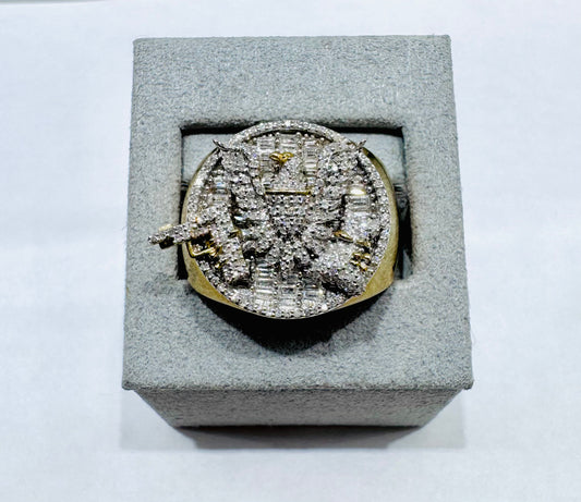10K GOLD MEN’S NATURAL DIAMOND RING 1.60CT, SIZE: 10