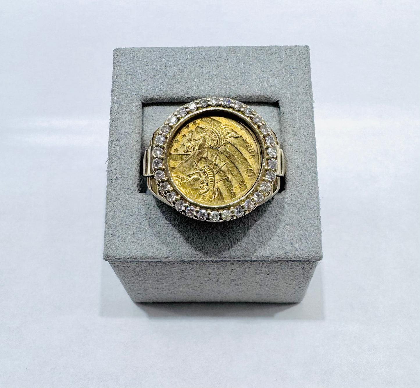 10K GOLD LIBERTY MEN’S NATURAL DIAMOND RING 0.50CT, SIZE: 10