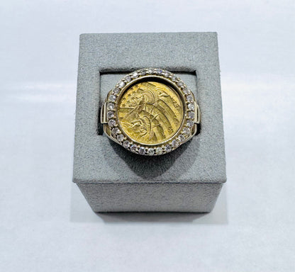 10K GOLD LIBERTY MEN’S NATURAL DIAMOND RING 0.50CT, SIZE: 10