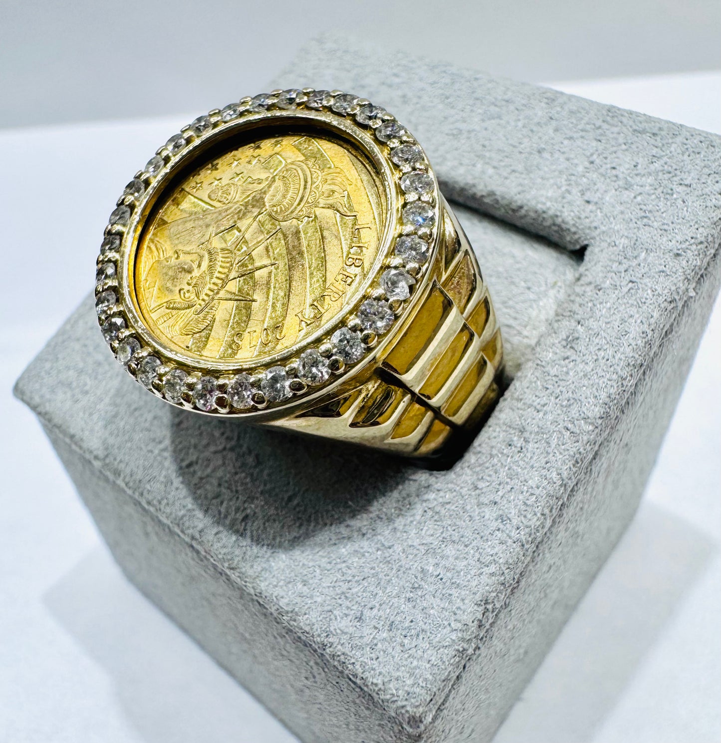10K GOLD LIBERTY MEN’S NATURAL DIAMOND RING 0.50CT, SIZE: 10