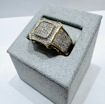10K GOLD MEN’S NATURAL DIAMOND RING 0.80CT, SIZE: 10