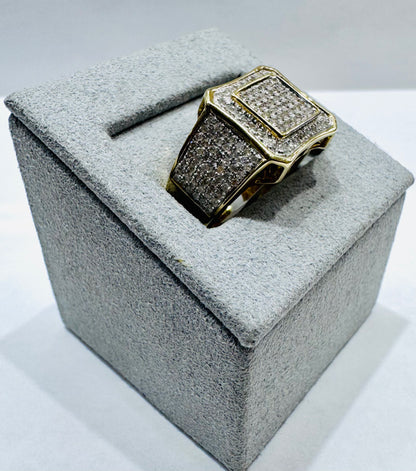 10K GOLD MEN’S NATURAL DIAMOND RING 0.80CT, SIZE: 10