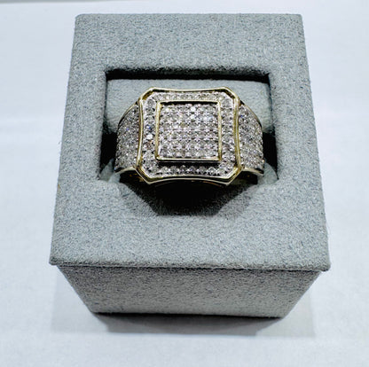 10K GOLD MEN’S NATURAL DIAMOND RING 0.80CT, SIZE: 10
