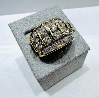 10K GOLD MEN’S DIAMOND RING 5CT, SIZE: 8