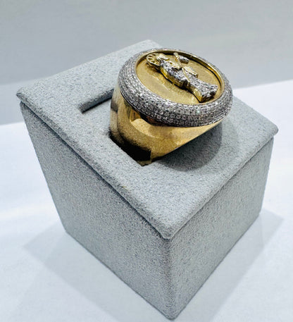 10K GOLD MEN’S NATURAL DIAMOND RING 0.60CT, SIZE: 10