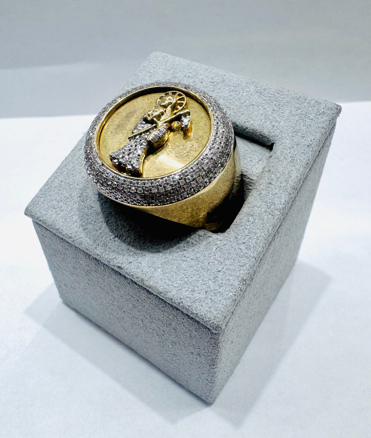 10K GOLD MEN’S NATURAL DIAMOND RING 0.60CT, SIZE: 10