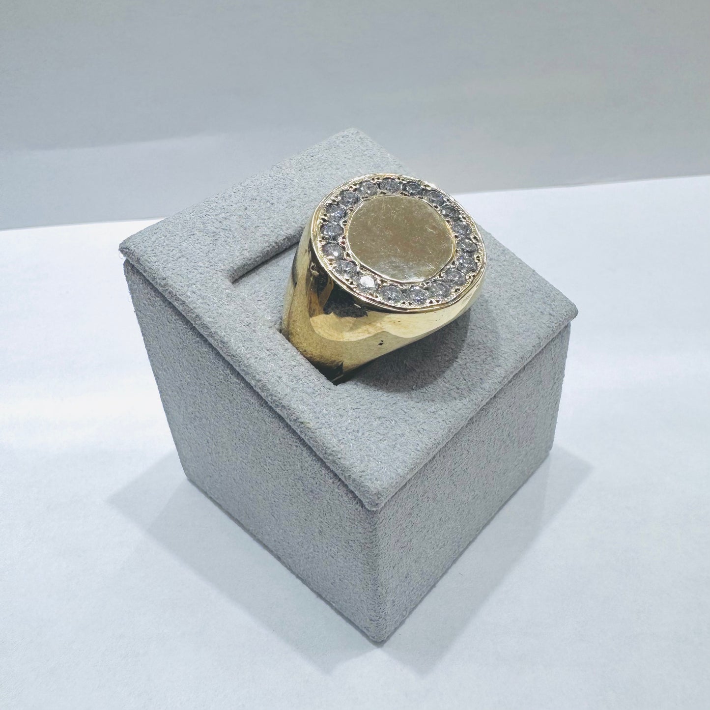 10K GOLD MEN’S NATURAL DIAMOND RING 1CT, SIZE: 13.5