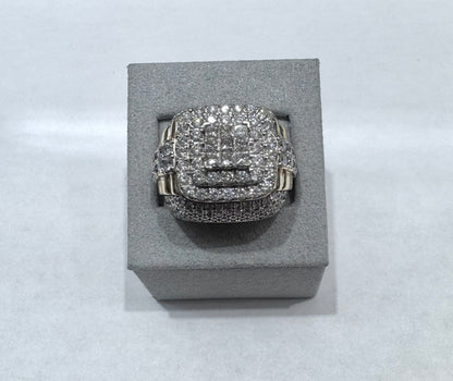 10K GOLD MEN’S NATURAL DIAMOND RING 5CT, SIZE: 9