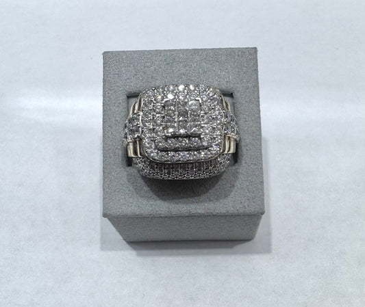 10K GOLD MEN’S NATURAL DIAMOND RING 5CT, SIZE: 9
