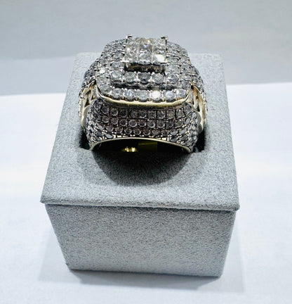 10K GOLD MEN’S NATURAL DIAMOND RING 5CT, SIZE: 9