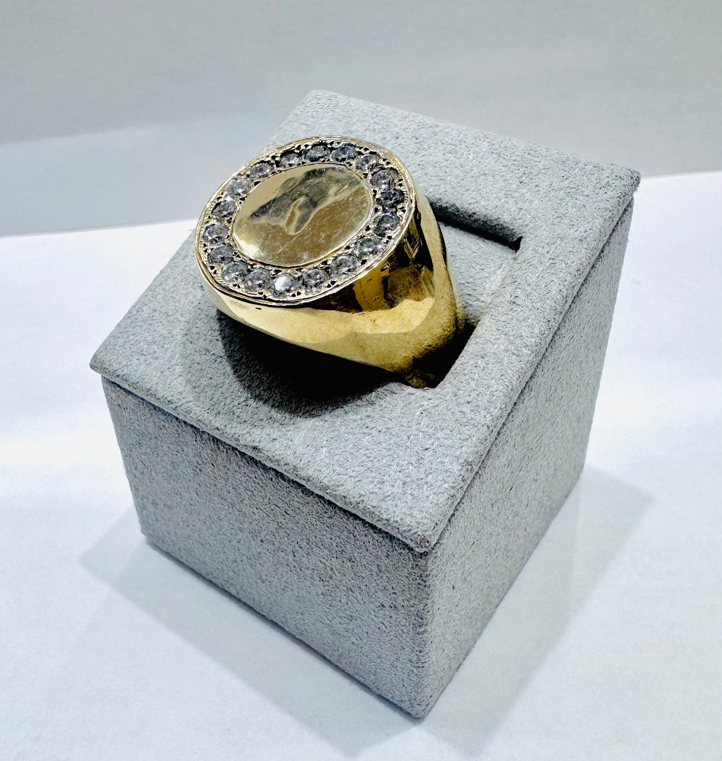 10K GOLD MEN’S NATURAL DIAMOND RING 1CT, SIZE: 13.5