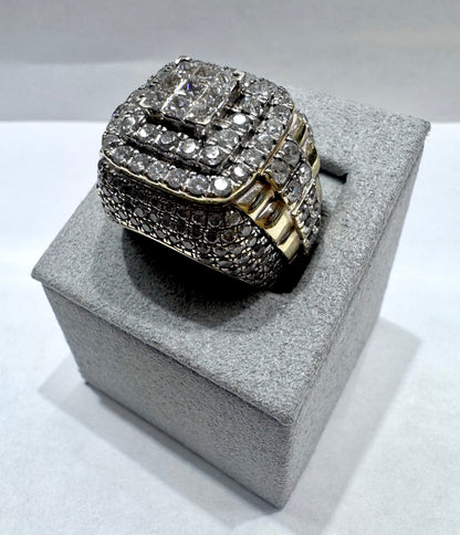 10K GOLD MEN’S NATURAL DIAMOND RING 5CT, SIZE: 9