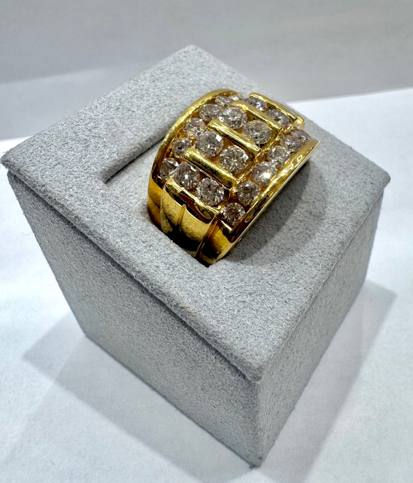 10K GOLD MEN’S NATURAL DIAMOND RING 3CT, SIZE: 10