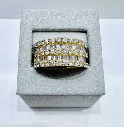 10K GOLD MEN’S NATURAL DIAMOND RING 2.70CT, SIZE: 10