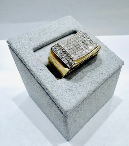 10K GOLD MEN’S NATURAL DIAMOND RING 0.56CT, SIZE: 10