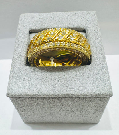10K GOLD MEN’S NATURAL DIAMOND RING 2.22CT, SIZE: 8