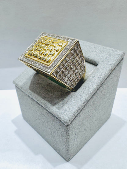 14K YELLOW GOLD MEN’S NATURAL DIAMOND RING 2.33CT, SIZE: 10.5, WEIGHT: 10.12gm