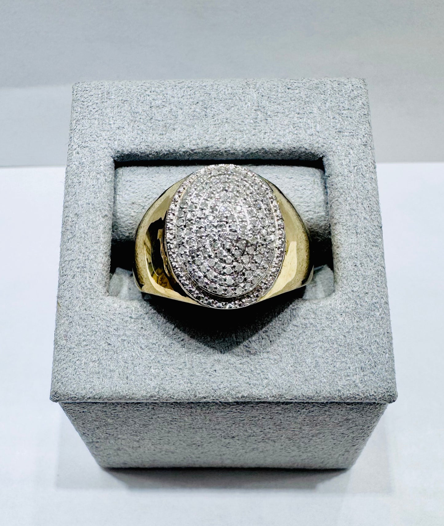 10K GOLD MEN’S NATURAL DIAMOND RING 0.25CT, SIZE: 10