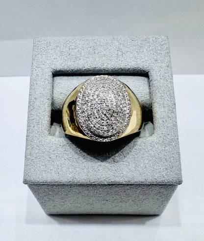 10K GOLD MEN’S NATURAL DIAMOND RING 0.25CT, SIZE: 10