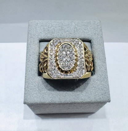 10K GOLD MEN’S NATURAL DIAMOND RING 1.CT, SIZE: 10