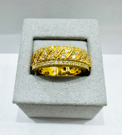 10K GOLD MEN’S NATURAL DIAMOND RING 2.22CT, SIZE: 8
