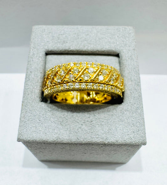 10K GOLD MEN’S NATURAL DIAMOND RING 2.22CT, SIZE: 8