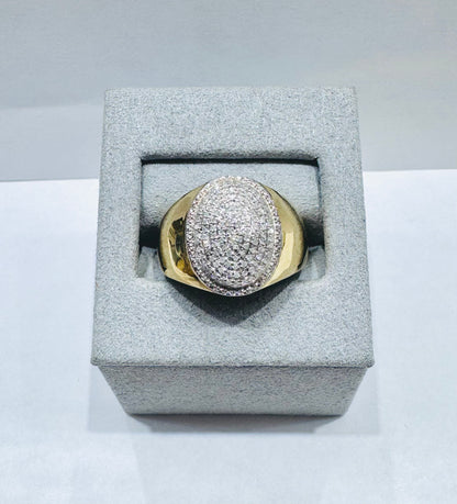 10K GOLD MEN’S NATURAL DIAMOND RING 0.25CT, SIZE: 10