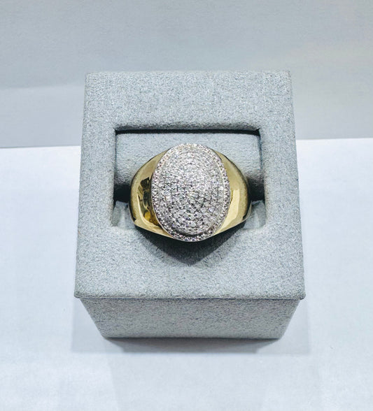 10K GOLD MEN’S NATURAL DIAMOND RING 0.25CT, SIZE: 10