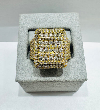 10K GOLD MEN’S NATURAL DIAMOND RING 3.50CT, SIZE: 9