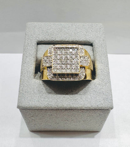 10K GOLD MEN’S NATURAL DIAMOND RING 1.CT, SIZE: 11