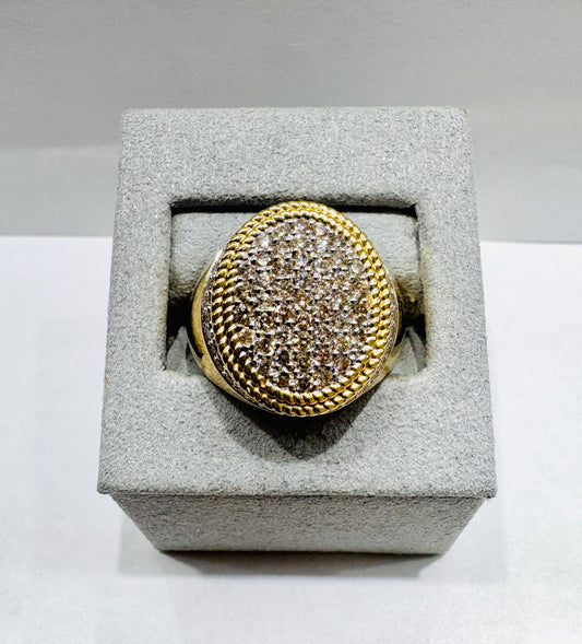 10K GOLD MEN’S NATURAL DIAMOND RING 1.41CT, SIZE: 10