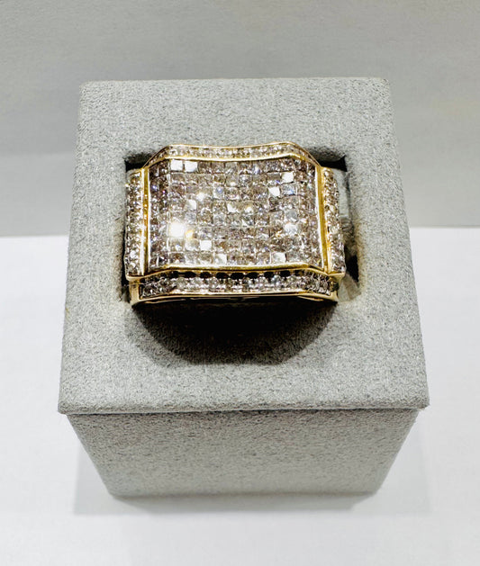 14K GOLD MEN’S NATURAL DIAMOND RING 2.15CT, SIZE: 10.5