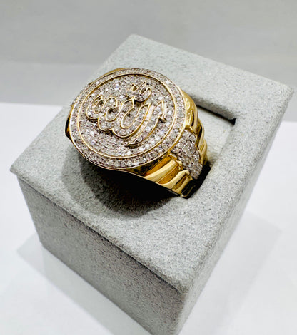 10K GOLD MEN’S NATURAL DIAMOND RING 0.75CT, SIZE: 10.5