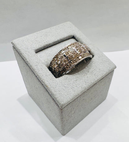 14K WHITE GOLD MEN’S NATURAL DIAMOND RING 2.50CT, SIZE: 8.5