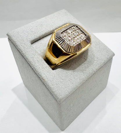 10K GOLD MEN’S NATURAL DIAMOND RING 0.50CT, SIZE: 11