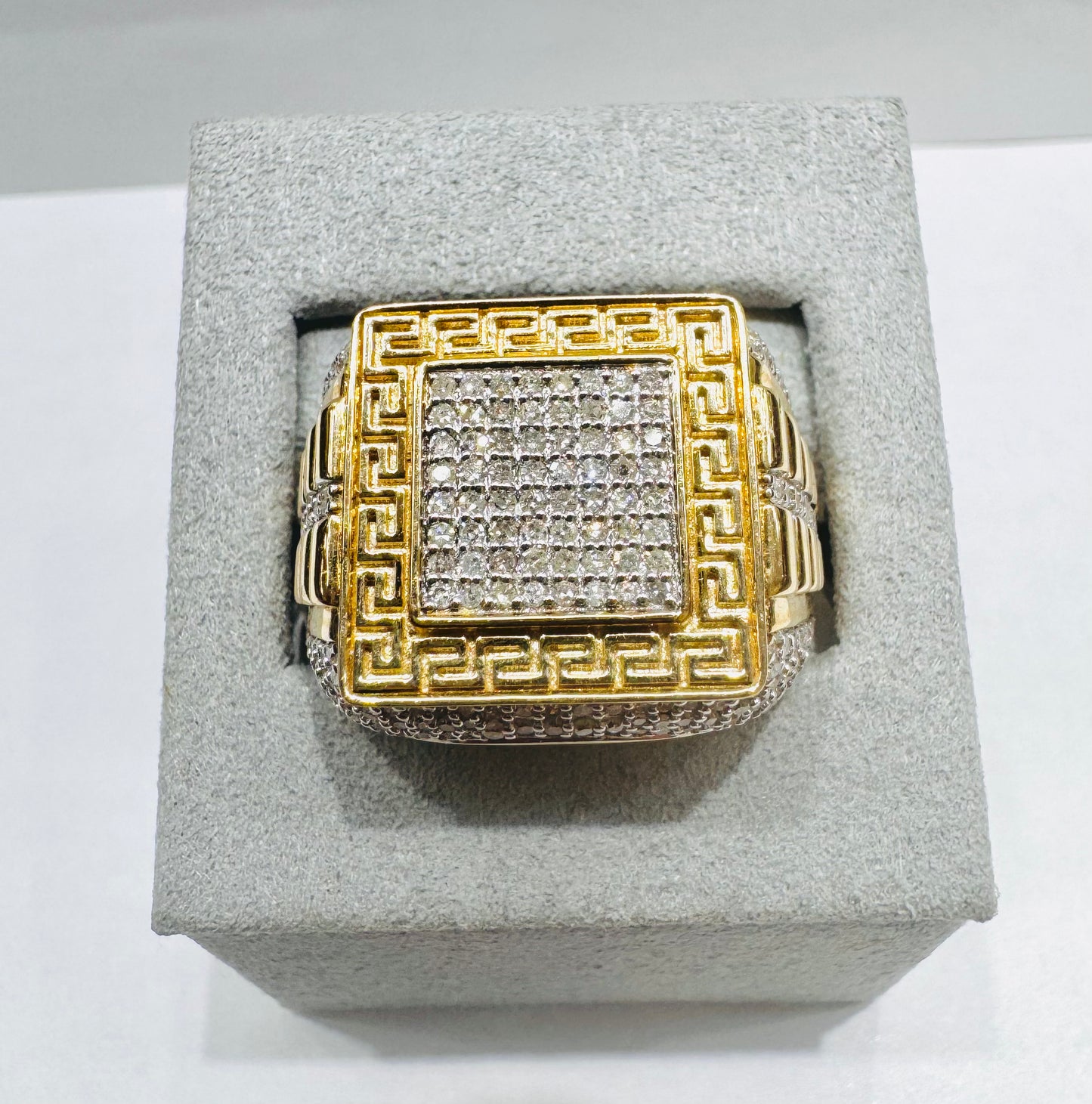10K GOLD MEN’S NATURAL DIAMOND RING 1.30CT, SIZE: 10