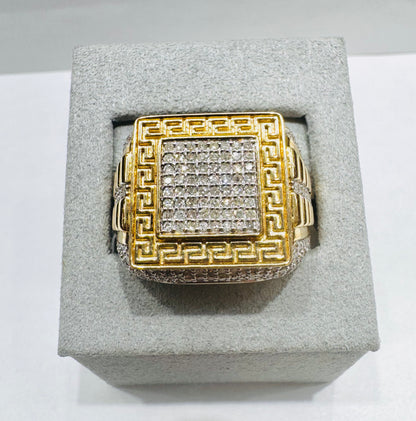 10K GOLD MEN’S NATURAL DIAMOND RING 1.30CT, SIZE: 10