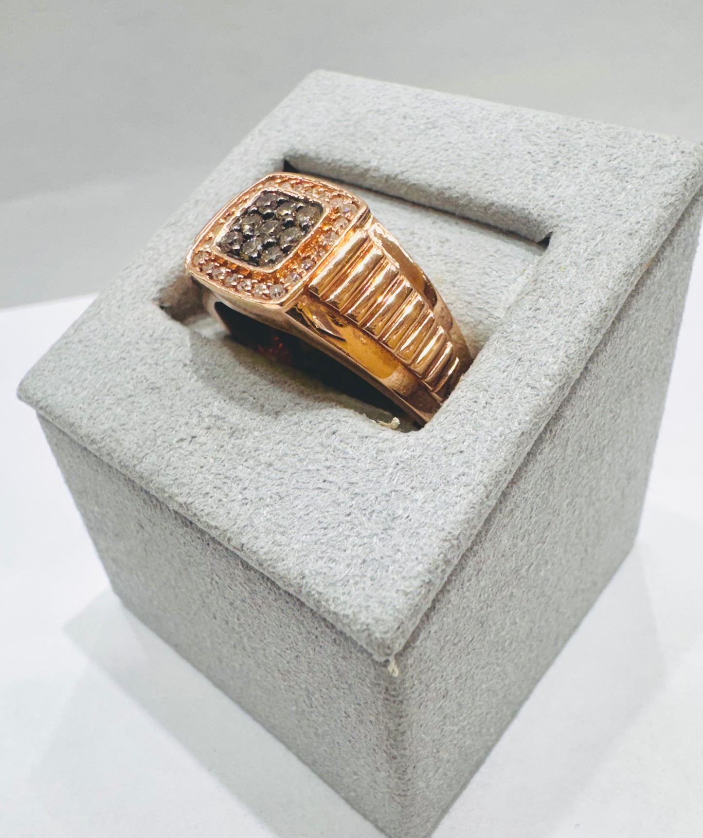 10K ROSE GOLD MEN’S NATURAL DIAMOND RING 0.40CT, SIZE: 10.5