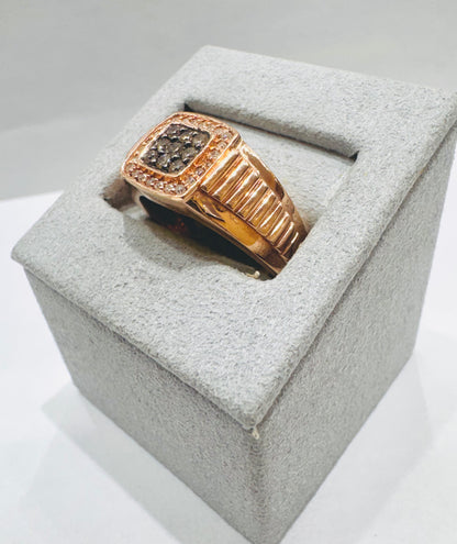 10K ROSE GOLD MEN’S NATURAL DIAMOND RING 0.40CT, SIZE: 10.5